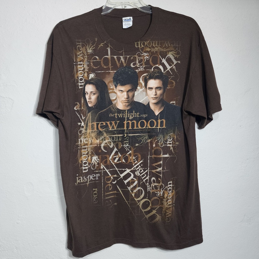 Anvil Twilight Saga New Moon Graphic Tee XL Brown 2009 Bella Jacob Edward Movie